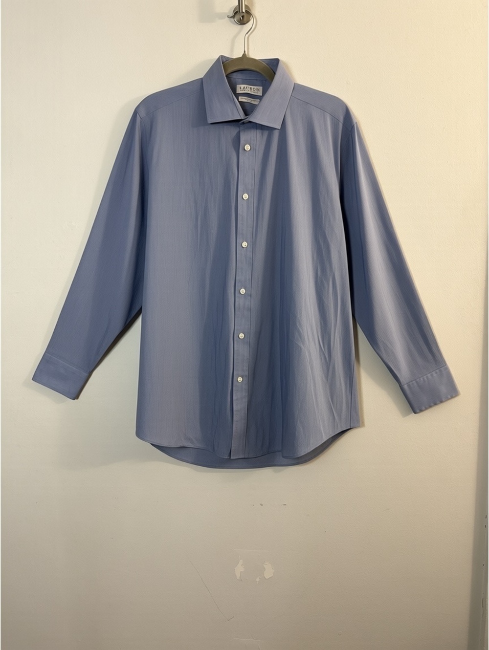 Lauren Ralph Lauren Men’s 16.5 32/33 Blue Check Slim Fit Stretch Dress Shirt